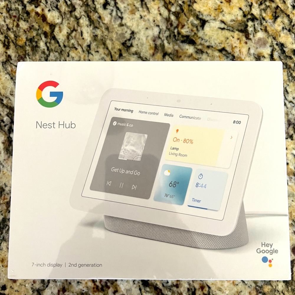 Google nest hub 7 inch smart display. 2nd generation. Brand new. Never opened.